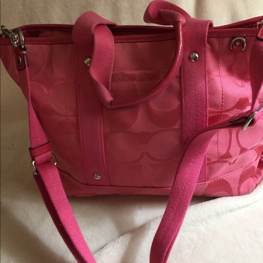 Vintage Hot Pink Coach Signature Bag